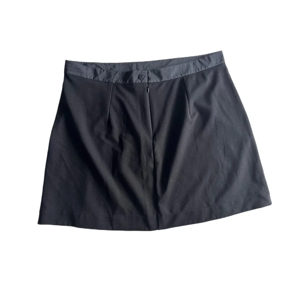 COS‎ Women's Size-L Black High-Waisted A-Line Skirt, Zipper Closure
